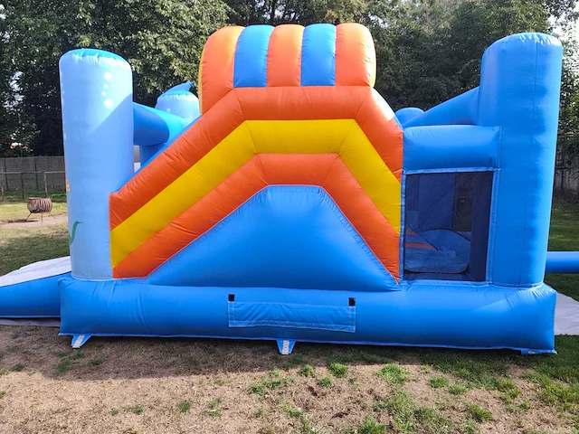 De haai springkasteel hindernisbaan & springkussen - afbeelding 2 van  14