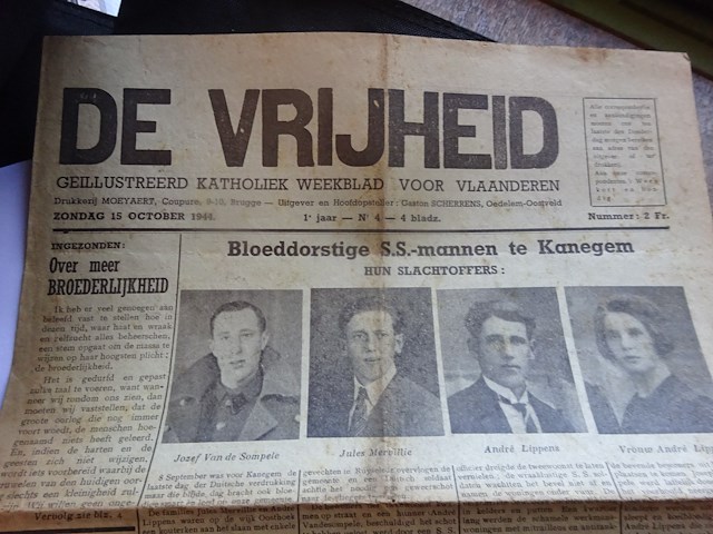 De vrijhijd 1944 eerste jaar nr4 - afbeelding 1 van  3