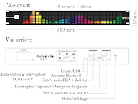Decibelvibe tnz sge6 - audio grafische equalizer met rca-jack 3.5 input/output - afbeelding 2 van  4