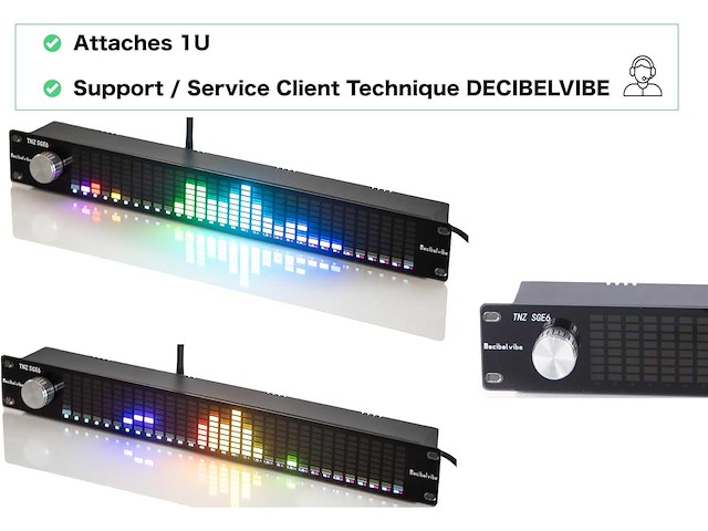 Decibelvibe tnz sge6 - audio grafische equalizer met rca-jack 3.5 input/output - afbeelding 3 van  4