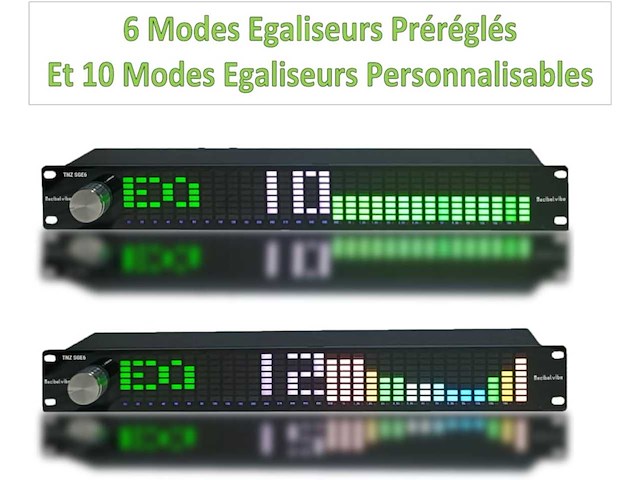 Decibelvibe tnz sge6 - audio grafische equalizer met rca-jack 3.5 input/output - afbeelding 4 van  4
