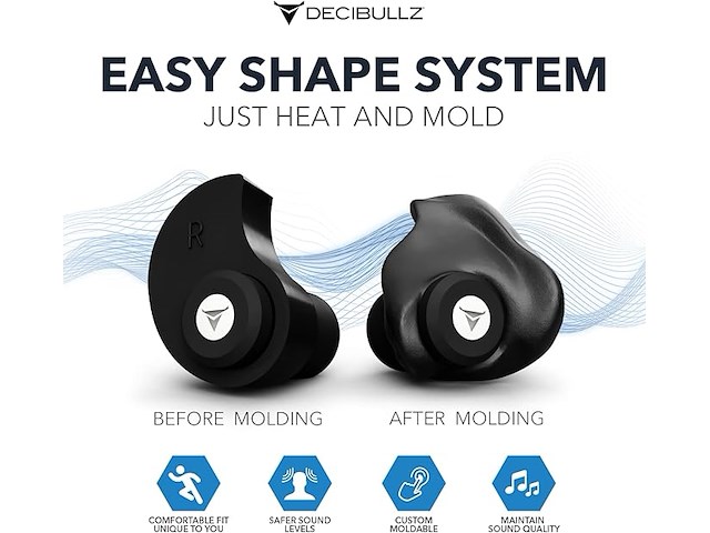 Decibullz high fidelity custom molded oordopjes - afbeelding 4 van  5