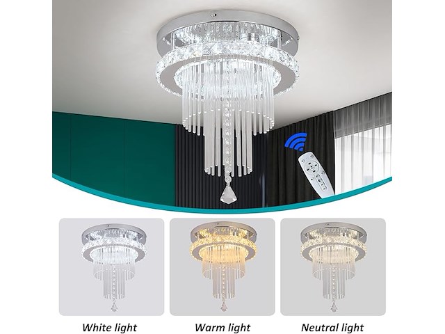 Deckrico crystal kroonluchter (30cm) - afbeelding 3 van  3