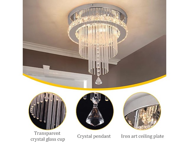 Deckrico kristallen kroonluchter (30 cm) - afbeelding 2 van  3