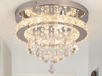 Deckrico kristallen plafondlamp warmwit/koel/neutraal met dimmer en afstandsbediening - afbeelding 2 van  4