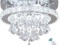 Deckrico kristallen plafondlamp warmwit/koel/neutraal met dimmer en afstandsbediening - afbeelding 1 van  4