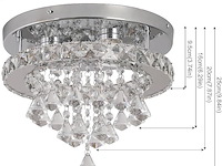 Deckrico kristallen plafondlamp warmwit/koel/neutraal met dimmer en afstandsbediening - afbeelding 4 van  4