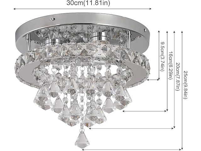 Deckrico kristallen plafondlamp - afbeelding 4 van  4