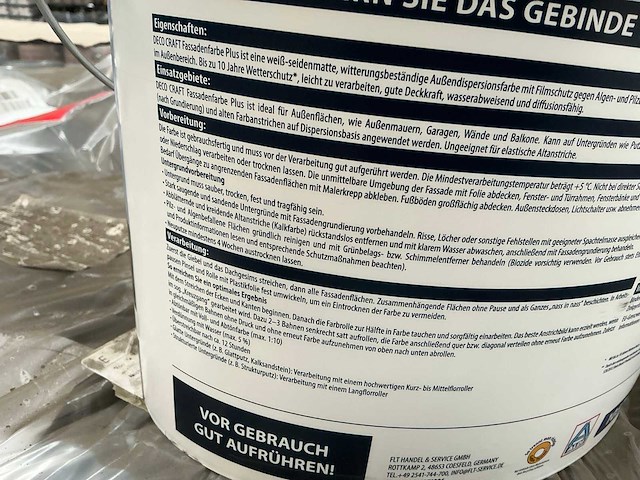 Deco craft ketel muurverf voor buiten (20x) - afbeelding 2 van  2