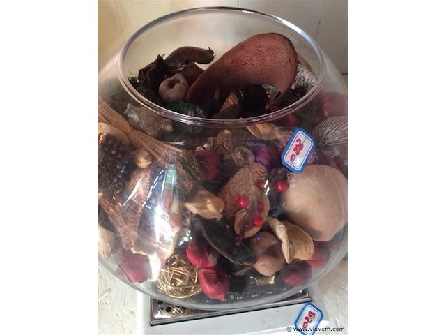 Deco glas met inhoud - afbeelding 1 van  2