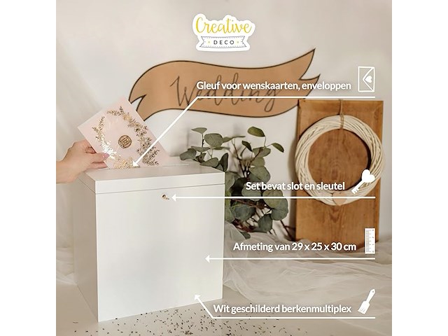 Deco opbergdoos, sluitbaar. - afbeelding 3 van  3