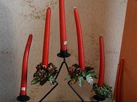 Decobord met kaars en 5 kandelaars - afbeelding 4 van  4