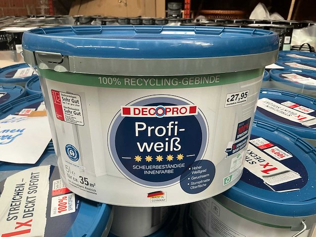Decopro wit matt 5000 ml interieur verf (28x) - afbeelding 1 van  7