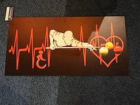 Decoratie biljartspeler (40 x 80 cm)