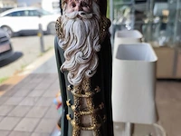 Decoratief beeld kerstman ca. 80 cm, decoratief beeld dame in aardewerk - afbeelding 7 van  8