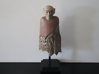 Decoratief handgesneden houten beeld monnik - afbeelding 1 van  8
