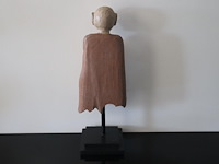 Decoratief handgesneden houten beeld monnik - afbeelding 3 van  8