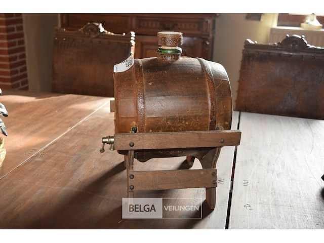 Decoratief houten vat - afbeelding 2 van  5