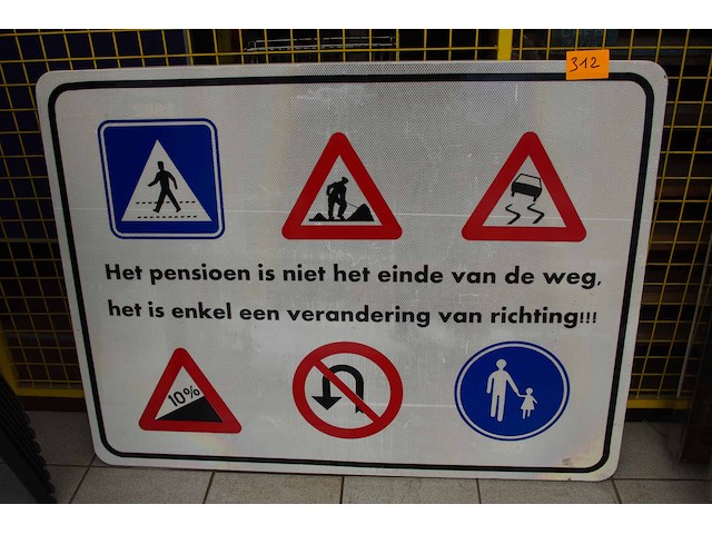Decoratief paneel 'pensioen' - afbeelding 1 van  1