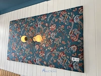 Decoratief wandpaneel met wandlampen
