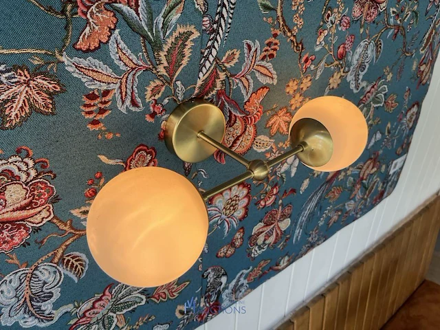 Decoratief wandpaneel met wandlampen - afbeelding 3 van  6