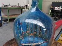 Decoratiefe glazen wijnkruik - afbeelding 4 van  4