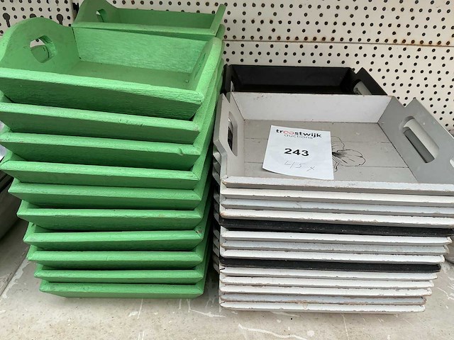 Decoratiemateriaal houten schaaltjes (45x) - afbeelding 1 van  1