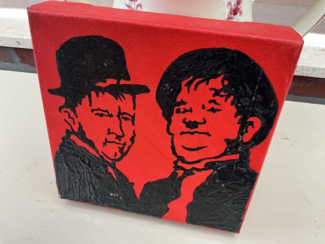Decoratieve canvas laurel & hardy - afbeelding 2 van  3