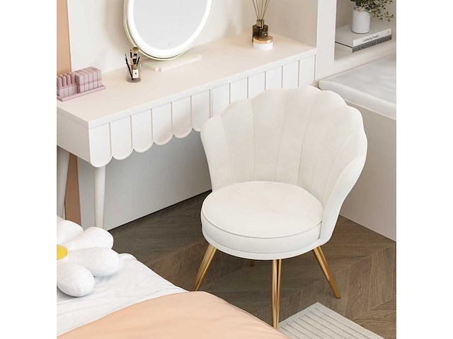 Decoratieve fluwelen fauteuil met gouden metalen poten - afbeelding 6 van  6