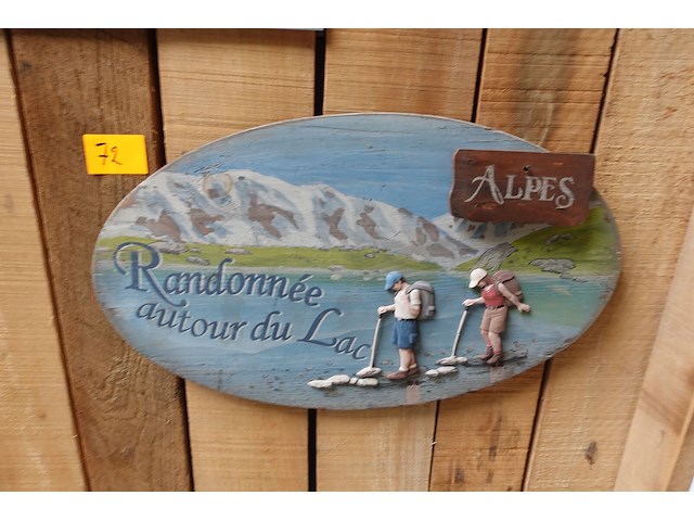 Decoratieve houten wandpaneel alpes - afbeelding 1 van  1