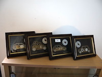 Decoratieve kader met klok (x4) - afbeelding 1 van  5