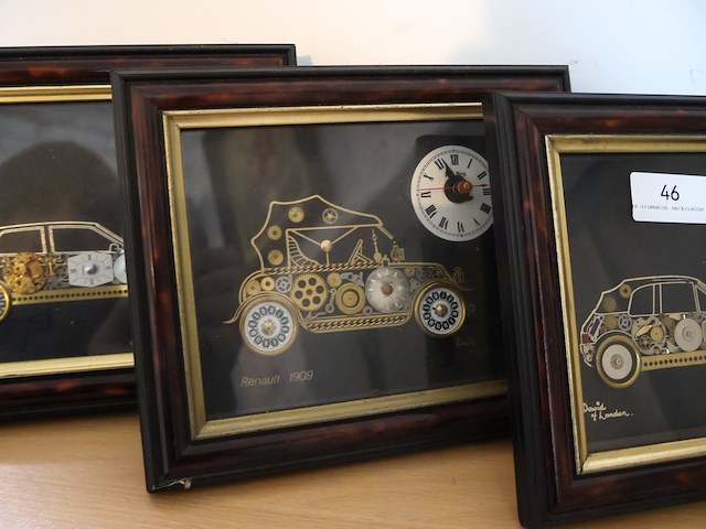 Decoratieve kader met klok (x4) - afbeelding 4 van  5