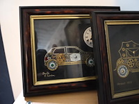 Decoratieve kader met klok (x4) - afbeelding 5 van  5