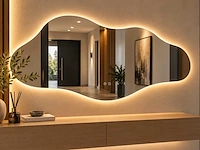 Decoratieve lichtspiegel – 180 × 80 cm geïntegreerde led-verlichting - afbeelding 1 van  3