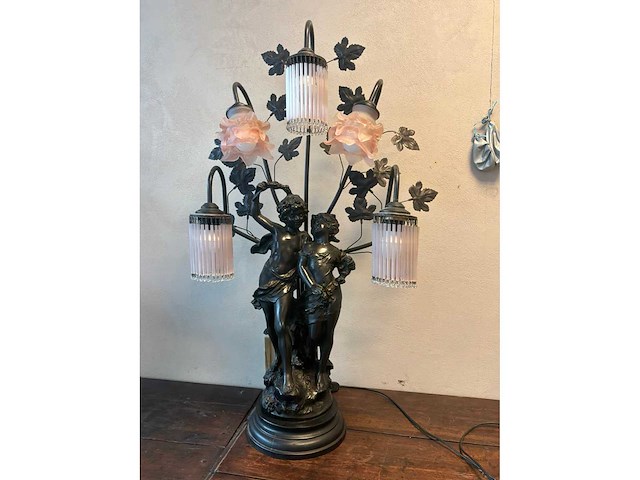 Decoratieve metalen lamp - afbeelding 2 van  5