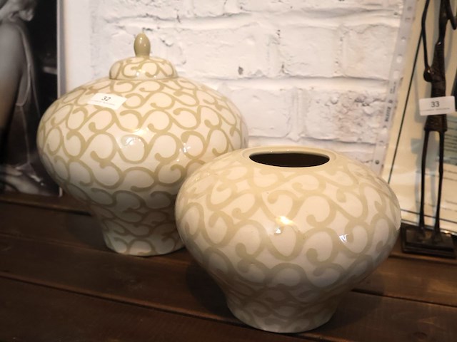 Decoratieve pot (x2) - afbeelding 1 van  4
