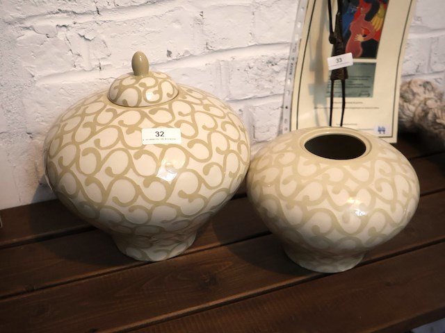 Decoratieve pot (x2) - afbeelding 2 van  4