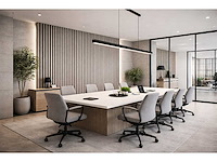 Decoratieve strip (10x) akoestisch wandpaneel grijs 2700x600x21mm - afbeelding 3 van  3