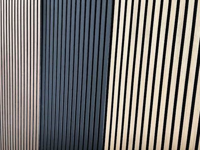 Decoratieve strip (12x) akoestisch wandpaneel zwart 2720x620x50mm - afbeelding 7 van  17
