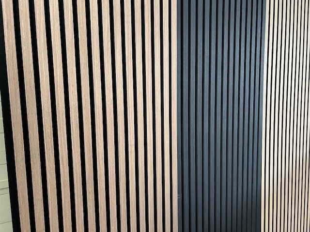 Decoratieve strip (12x) akoestisch wandpaneel zwart 2720x620x50mm - afbeelding 14 van  17