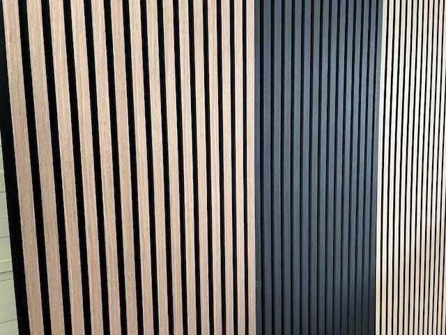 Decoratieve strip (12x) akoestisch wandpaneel zwart 2720x620x50mm - afbeelding 4 van  9