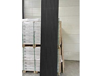 Decoratieve strip (12x) akoestisch wandpaneel zwart 2720x620x50mm - afbeelding 1 van  12