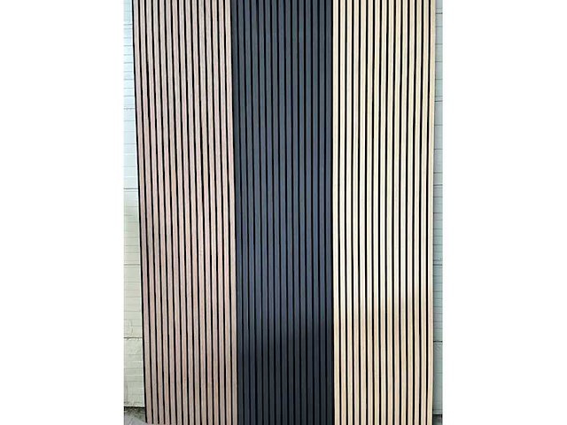 Decoratieve strip (12x) akoestisch wandpaneel zwart 2720x620x50mm - afbeelding 2 van  12