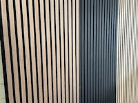 Decoratieve strip (12x) akoestisch wandpaneel zwart 2720x620x50mm - afbeelding 4 van  12