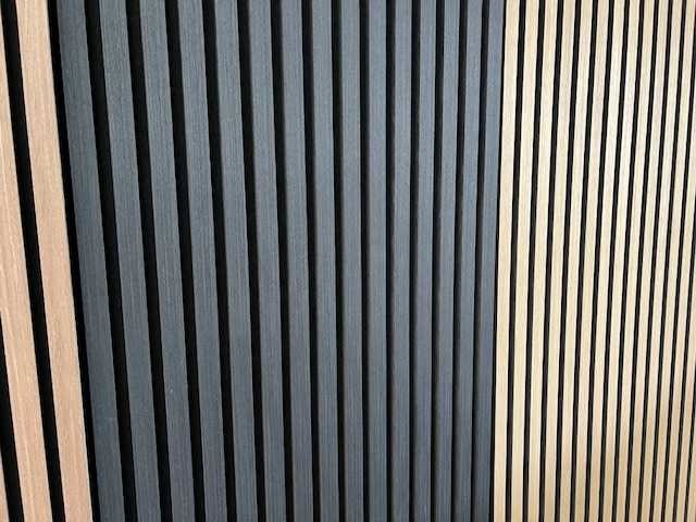 Decoratieve strip (12x) akoestisch wandpaneel zwart 2720x620x50mm - afbeelding 5 van  12