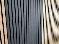 Decoratieve strip (12x) akoestisch wandpaneel zwart 2720x620x50mm - afbeelding 5 van  12