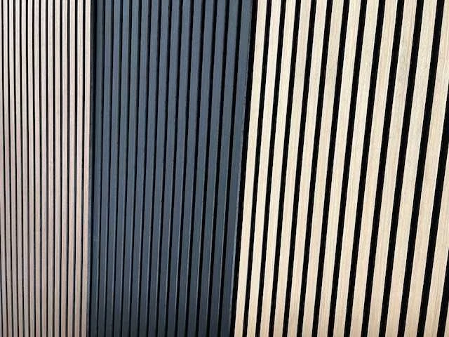 Decoratieve strip (12x) akoestisch wandpaneel zwart 2720x620x50mm - afbeelding 4 van  17