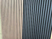 Decoratieve strip (14x) akoestisch wandpaneel zwart 2720x620x50mm - afbeelding 3 van  9