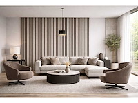 Decoratieve strip (5x) akoestisch wandpaneel grijs 2700x600x21mm - afbeelding 2 van  3