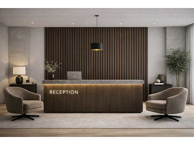 Decoratieve strips (20x) akoestische wandpaneel walnoot 2700x600x21mm - afbeelding 2 van  4